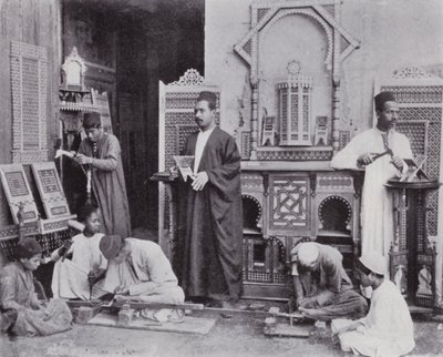 Egypt: A Mushrebieh Workshop (b/w photo) بواسطة مصور انجليزى