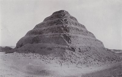 Egypt: The Step Pyramid at Sakkara (b/w photo) بواسطة مصور انجليزى