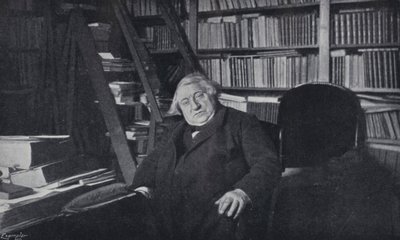 Ernest Renan in his Study (b/w photo) بواسطة مصور انجليزى