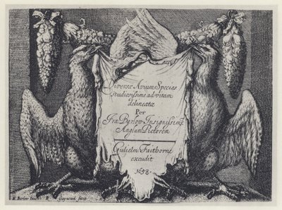 F Barlow, Diversae avium species, G Faithorne 1658 (b/w photo) بواسطة مصور انجليزى
