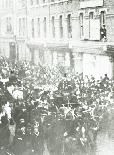 موكب جنازة لتشارلز هادون سبورجون ، West Norwood ، لندن ، 1892 بواسطة مصور انجليزى