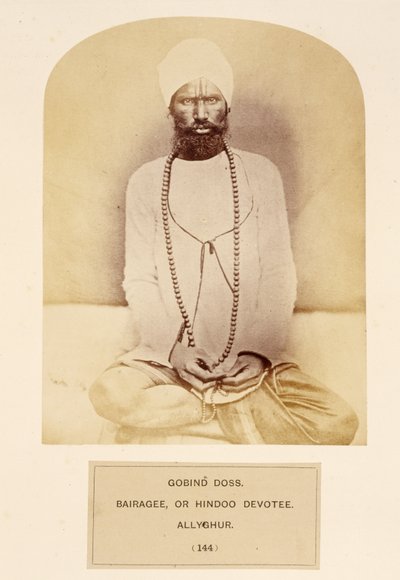 جوفيند دوس ، Bairagee ، أو Hindoo Devotee ، Allyghur ، من The People of India ، بقلم J. بواسطة مصور انجليزى