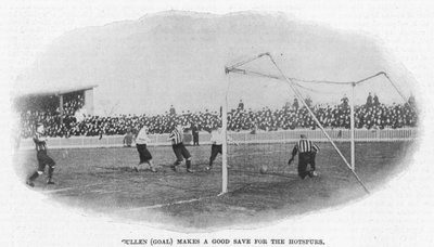 يوفر Gullen توفيرًا جيدًا لـ Hotspurs ، 1899 بواسطة مصور انجليزى