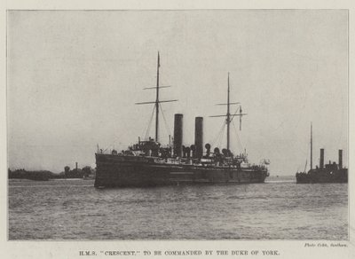 HMS Crescent ، بقيادة دوق يورك بواسطة مصور انجليزى