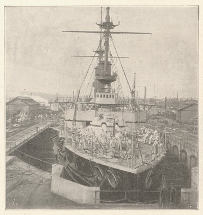 HMS Implacable بتكليف من الأمير لويس من Battenberg بواسطة مصور انجليزى
