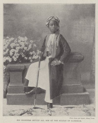 صاحب السمو سيد علي ، ابن سلطان زنجبار بواسطة مصور انجليزى