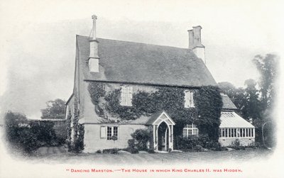 House in the village of Long Marston, Gloucestershire, where King Charles II was hidden after his escape following the defeat of his army at the Battle of Worcester بواسطة مصور انجليزى