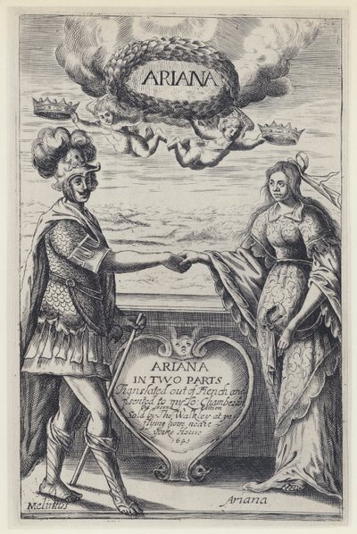 J Desmarets de Saint Sorlin, Ariana, J Haviland for T Walkley 1636 (b/w photo) بواسطة مصور انجليزى
