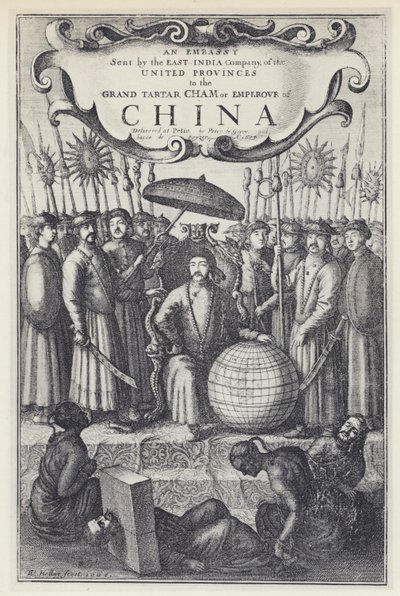 J Nieuhof, An Embassy sent by the East India Company to China, Tr J Ogilby 1673 (b/w photo) بواسطة مصور انجليزى