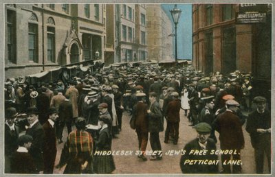 مدرسة اليهود الحرة ، شارع ميدلسكس ، Petticoat Lane ، لندن بواسطة مصور انجليزى