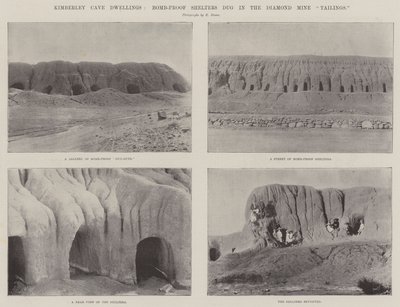 Kimberley Cave Dwellings ، ملاجئ واقية من القنابل حفرت في مخلفات منجم الماس بواسطة مصور انجليزى
