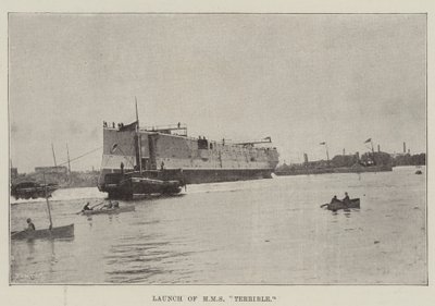 إطلاق HMS الرهيب بواسطة مصور انجليزى