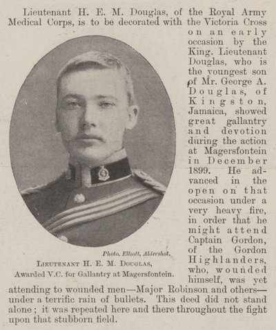 الملازم HEM Douglas ، منح VC لـ Gallantry في Magersfontein بواسطة مصور انجليزى