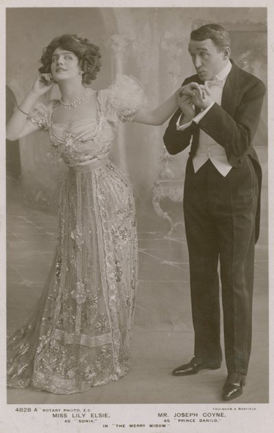 ليلي إلسي وجوزيف كوين في The Merry Widow بواسطة مصور انجليزى