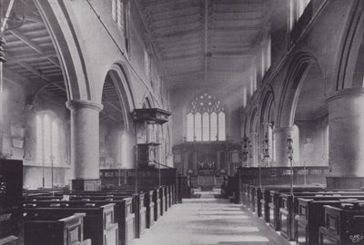 كنائس مدينة لندن: All Hallows ، Barking (b / w photo) بواسطة مصور انجليزى