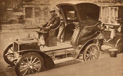 أول سيارة أجرة بمحرك في لندن بواسطة مصور انجليزى