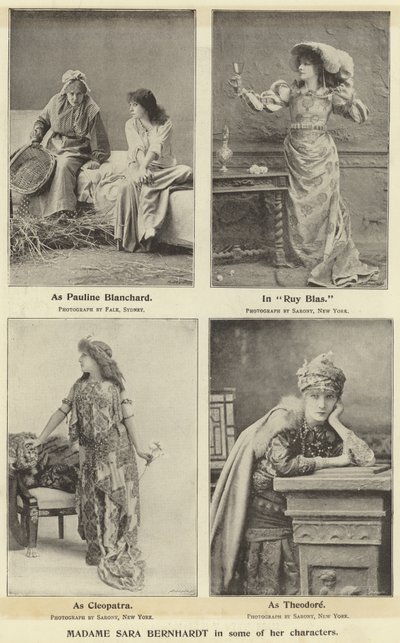 مدام سارة برنهاردت في بعض شخصياتها بواسطة English Photographer