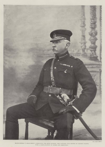 اللواء T Kelly-Kenny (قائد الفرقة السادسة) ، الذي استولى على سبعين من Cronjes Wagons ، مع كمية كبيرة من المتاجر والذخيرة بواسطة مصور انجليزى