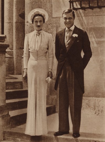 زواج دوق وندسور من السيدة سيمبسون في قصر دي كاندي ، مونتس ، 3 يونيو 1937 بواسطة مصور انجليزى