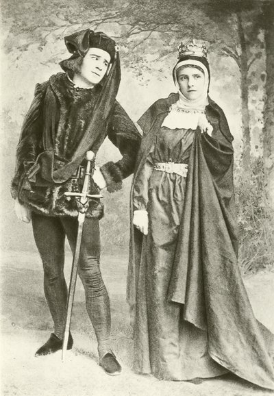 السيد R Mansield و Miss B Cameron مثل Richard III و Lady Anne (الحفر) بواسطة مصور انجليزى