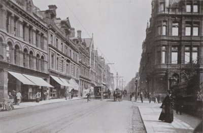 Newcastle, Grainger Street, West (b/w photo) بواسطة مصور انجليزى