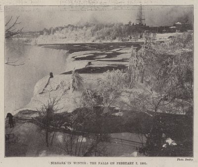 نياجرا في الشتاء ، الشلالات في 7 فبراير 1901 بواسطة مصور انجليزى
