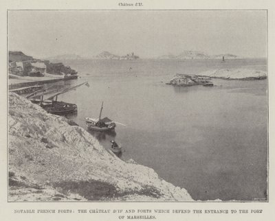 القصور الفرنسية البارزة ، وقلعة شات والحصون التي تدافع عن مدخل ميناء مرسيليا بواسطة مصور انجليزى