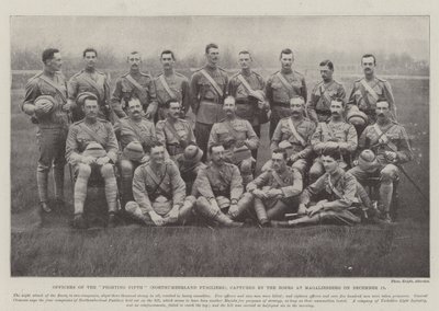 ضباط القتال الخامس (Northumberland Fusiliers) ، استولى عليها البوير في Magaliesberg في 13 ديسمبر بواسطة مصور انجليزى