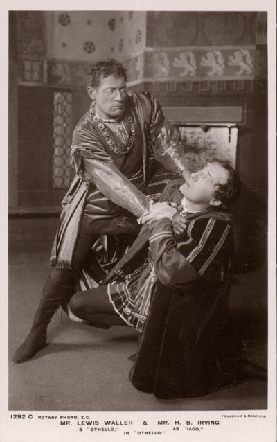 عطيل الاختناق Iago و Lewis Waller و H B Irving (b / w photo) بواسطة مصور انجليزى