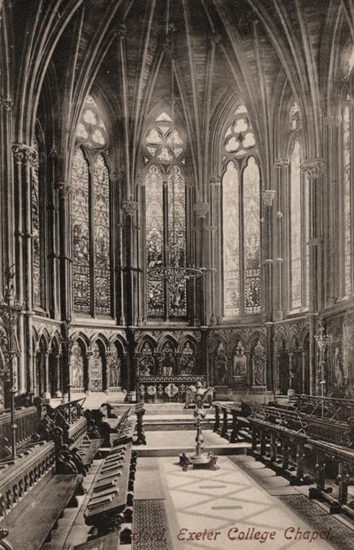 Oxford, Exeter College Chapel (b/w photo) بواسطة مصور انجليزى