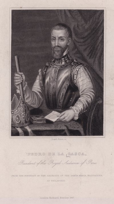 Pedro de la Gasca, Spanish bishop, diplomat and second Viceroy of Peru (b/w photo) بواسطة مصور انجليزى