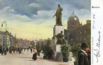 بيكاديللي والمستوصف الملكي ، مانشستر بواسطة مصور انجليزى