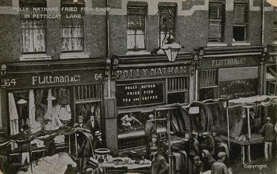 Polly Nathans Fried Fish Shop ، Petticoat Lane ، London بواسطة مصور انجليزى