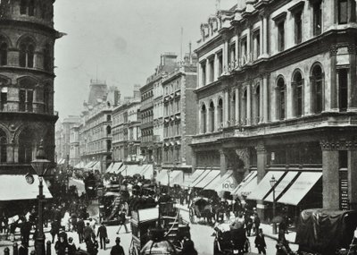 دواجن ، تتجه غربًا إلى تشيبسايد ، مدينة لندن ، 1890 بواسطة مصور انجليزى