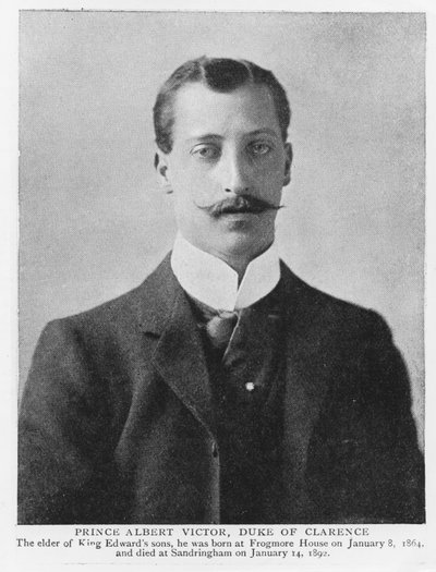 الأمير ألبرت فيكتور ، دوق كلارنس وأفونديل (1864-92) (b / w photo) بواسطة مصور انجليزى