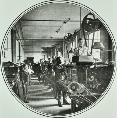 قسم الطباعة ، بنك إنجلترا ، شارع ثريدنيدل ، مدينة لندن ، 1890 بواسطة مصور انجليزى