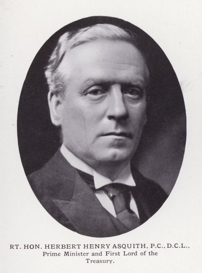 Prominent Men of London: Rt Hon Herbert Henry Asquith (b/w photo) بواسطة مصور انجليزى