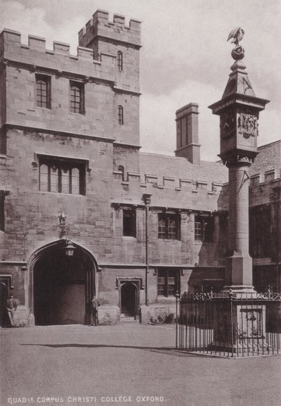 Quadrangle Corpus Christi College أكسفورد بواسطة مصور انجليزى