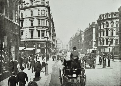 شارع الملكة فيكتوريا ، باتجاه الشرق من شارع كوين ، مدينة لندن ، 1890 بواسطة مصور انجليزى