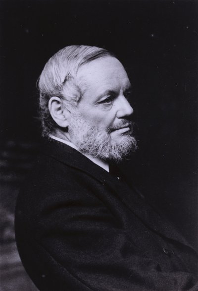 Richard Garnett, English poet, scholar, librarian and Keeper of Printed Books at the British Museum (b/w photo) بواسطة مصور انجليزى