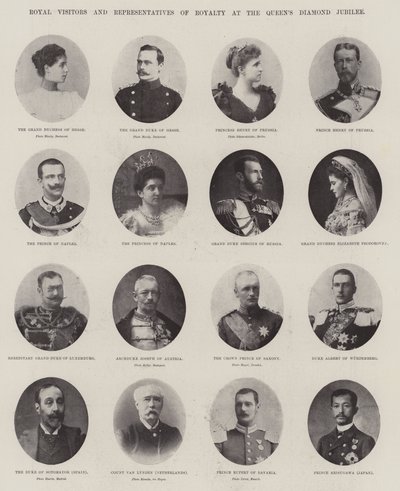 الزائرون الملكيون وممثلو الملوك في Queens Diamond Jubilee بواسطة English Photographer