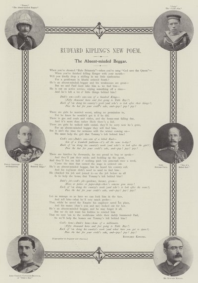 Rudyard Kiplings قصيدة جديدة ، المتسول الغائب بواسطة English Photographer