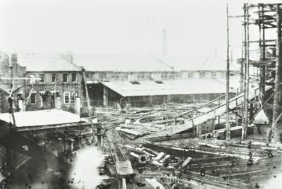 Samudas Shipbuilding Yard ، لندن ، 1863 بواسطة مصور انجليزى