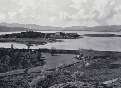 اسكتلندا: قلعة Dunstaffnage (صورة b / w) بواسطة مصور انجليزى