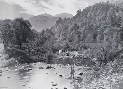 اسكتلندا: في Trossachs Glen (صورة b / w) بواسطة مصور انجليزى