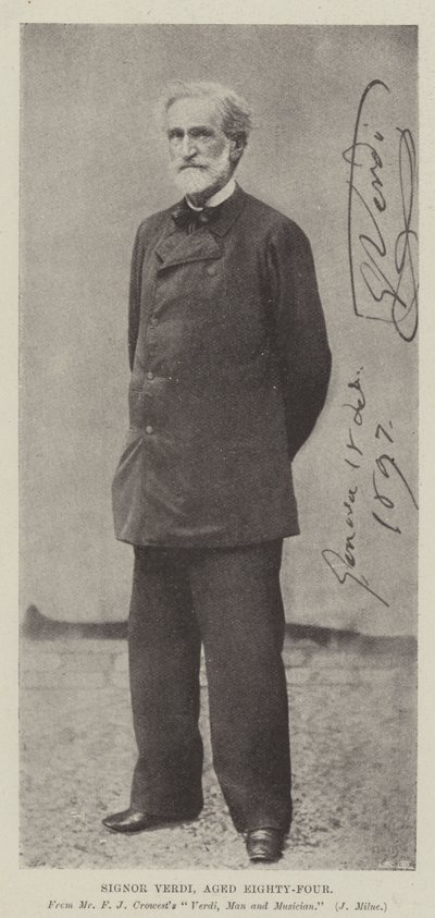 Signor Verdi ، البالغ من العمر أربعة وثمانون بواسطة مصور انجليزى