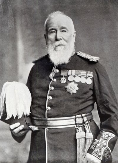 Sir Harry Burnett Lumsden (b/w photo) بواسطة مصور انجليزى