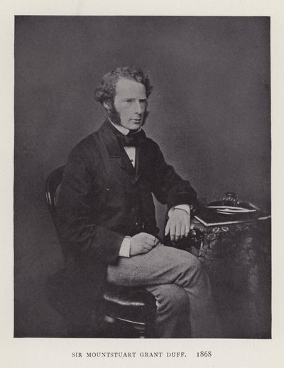 السير ماونتستيورات جرانت داف ، 1868 بواسطة مصور انجليزى