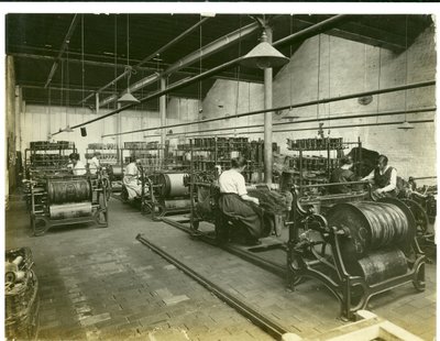إعداد نسيج ، مصنع هيوز رقم 2 ، 1923 بواسطة مصور انجليزى