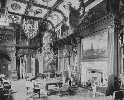 The Banqueting Hall, Knebworth (b/w photo) بواسطة مصور انجليزى